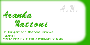 aranka mattoni business card